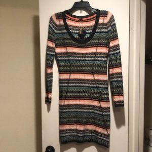 Stripped sweater dress